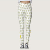 Jaune Sensibilisation Ruban Hope Cure Leggings per (Devant)