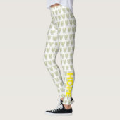 Jaune Sensibilisation Ruban Hope Cure Leggings per (Gauche)