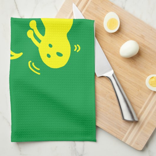 Jaune! Serviette de cuisine (Quart Plié)