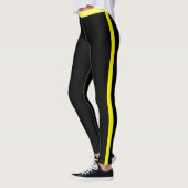Jaune Side Grille Leggings noirs ou Choisir des co (Gauche)