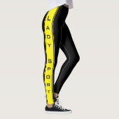 Jaune Side Grille Leggings noirs ou Choisir des co (Droite)