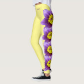 Jaune South Dakota State Pasque Leggings de fleurs (Gauche)