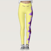 Jaune South Dakota State Pasque Leggings de fleurs (Devant)
