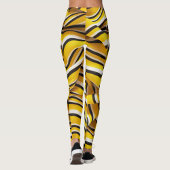 Jaune Stripes Leggings en tissu