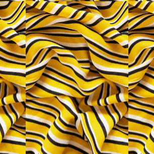 Jaune Stripes Leggings en tissu