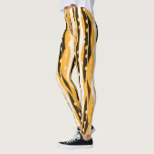 Jaune Stripes Leggings pour femmes (Gauche)