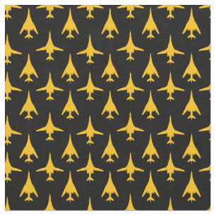 Jaune sur noir B-1 Spirit Bomber Motif tissu