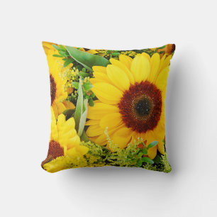 Jaune tesson de tournesol jaune lancer oreiller