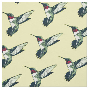Jaune throated rouge rouge de tissu de colibri