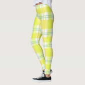 Jaune Vert Plaid Leggings (Gauche)