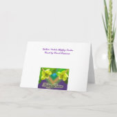 Jaune Violet Joyeuse Carte de Pâques (Dos)