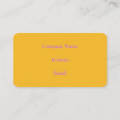 Jaune / Violet "Merci" Insertion / Carte de visite (Dos)