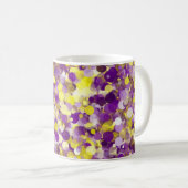 Jaune violet point 11oz Mug (Devant droit)