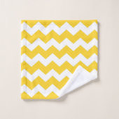 Jaune Zigzag rayé (Gant de toilette)