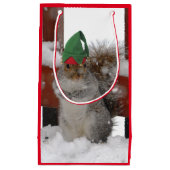 Jaunty Squirrel avec Elf Casquette Holiday Sac (Devant)