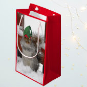 Jaunty Squirrel avec Elf Casquette Holiday Sac