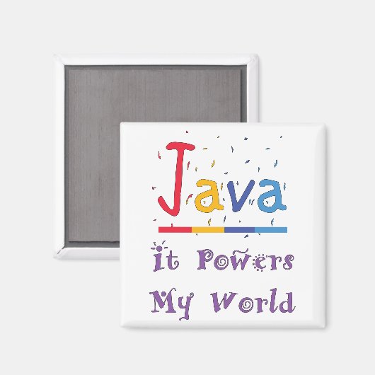 Java alimente mon aimant du monde (Recto/Verso)