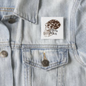 Java Bean Man Vierkante Button 5,1 Cm (In situ)