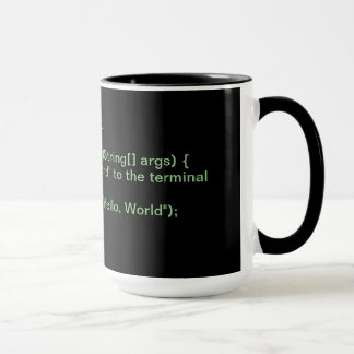 Java - "bonjour tasse du monde"