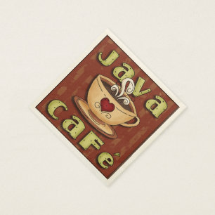 Java Cafe Coffee-papier servetten