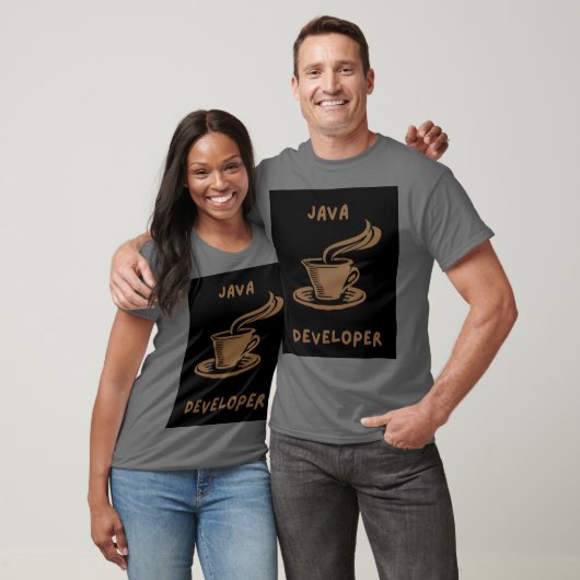 Java Developer Grey Mannen T-shirt (Unisex)
