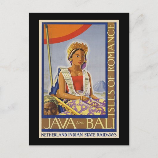 Java- en Bali-eilanden van de Romance Briefkaart (Voorkant)