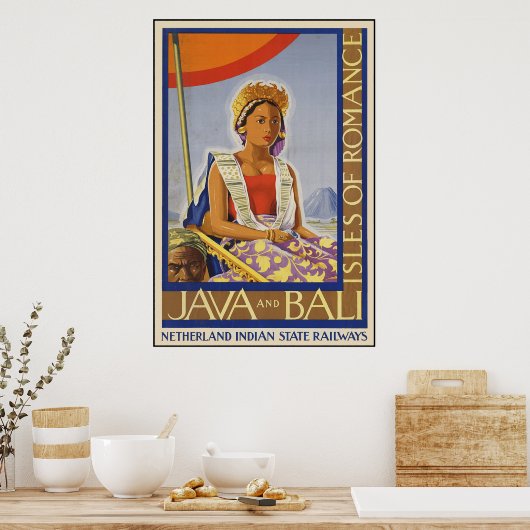 Java- en Bali-eilanden van de Romance Poster (Keuken)