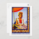  Java en Bali Indonesia door de Spoorwegen Briefkaart (Voorkant / Achterkant)
