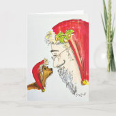 Java et Père Noël - Carte de vacances (Devant)