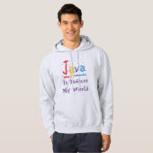 Java geeft mijn wereld kracht hoodie (Voorkant volledig)