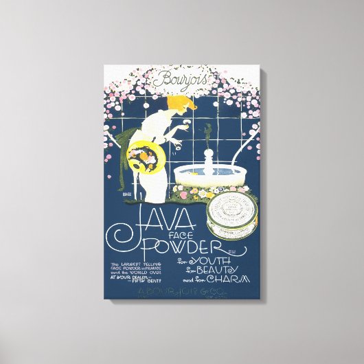 Java Gezicht Poeder  Cosmetica Badkamer Ad Canvas Afdruk (Voorkant)
