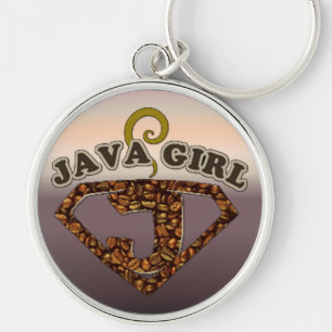 Java Girl Coffee Humor Sleutelhanger