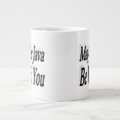 Java grappige koffie citaat zwarte tekst extra grote beker (Voorkant)