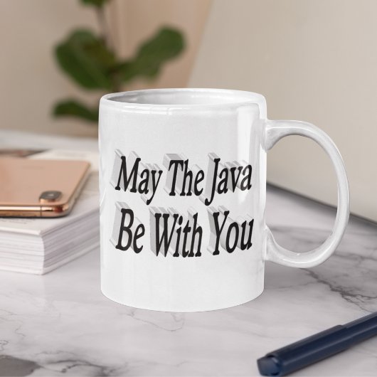 Java grappige koffie citaat zwarte tekst koffiemok