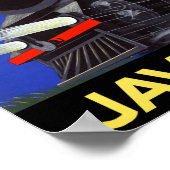 Java Indonesia Vintage Travel Poster teruggezet (Hoek)