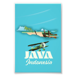 Java Indonesië kaart Foto Afdruk