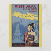 Java Indonesië Reizen Briefkaart (Voorkant)