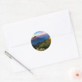 Java, Indonesië, schilderachtig landschapsfoto, Ronde Sticker (Envelop)