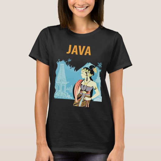 Java Indonesië Tempel Erfgoed Reizen T-shirt (Voorkant)