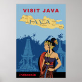 Java, Indonesische reisposter Poster (Voorkant)