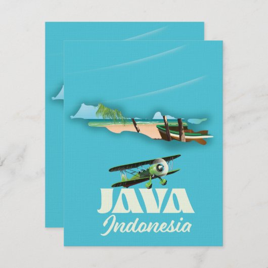 Java indonsia-kaart (Voorkant / Achterkant)