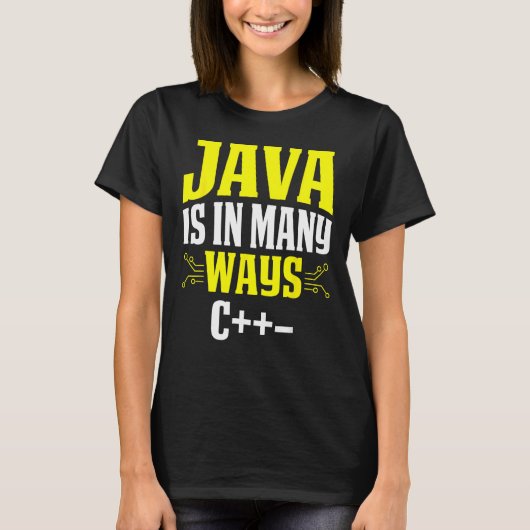 Java is in veel opzichten C++ T-shirt (Voorkant)