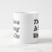 Java is sterk grappige koffie citaat zwarte halve  extra grote beker (Voorkant)
