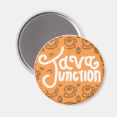 Java Junction Coffee and Bean Magnet Orange Magneet (Voorkant / Achterkant)