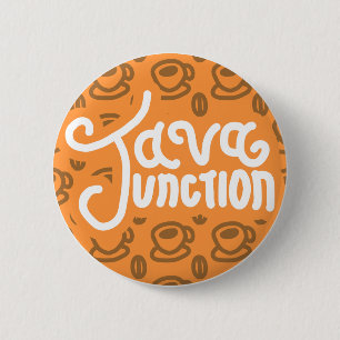 Java Junction Koffie en Bean Button Sinaasappel