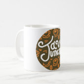 Java Junction Mok Koffie en bonen Patroon Bruin (Voorkant links)