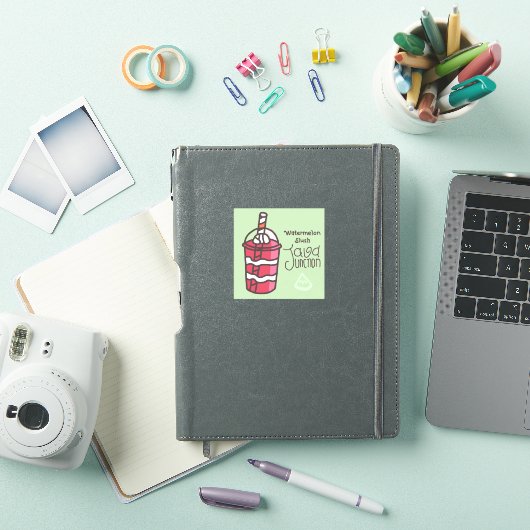 Java Junction Watermeloen Slush Sticker met Tekst (iPad Cover)