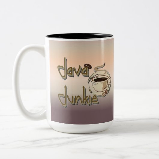 Java Junkie Café Amateurs Mug Brown Tone (Gauche)