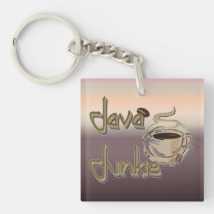 Java Junkie Coffee Lovers Acrylisch Sleutelhanger