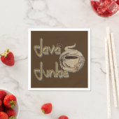 Java Junkie Coffee Lovers Dark Brown Napkins Servetten (Insitu)